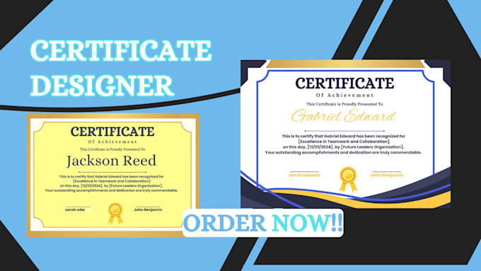 Gig Preview - Design diploma certificate, coupon, voucher, business card, gift, membership