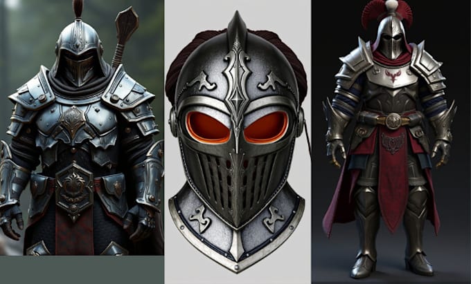 Gig Preview - Do 3d mask, knight mask, 3d helmet, 3d props, halloween, cosplay for 3d printing