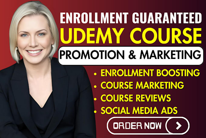 Gig Preview - Do udemy online course promotion, elearning course creation, video marketing