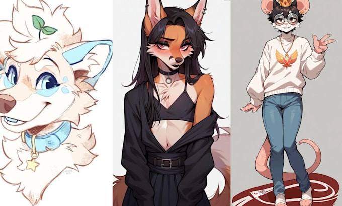 Gig Preview - Draw furry art fursona original furry character and anthro art sfw