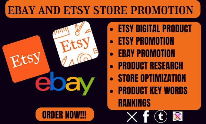 Gig Preview - Promote ebay store, etsy store to boost sales and traffic