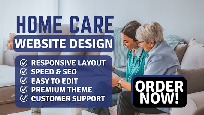 Gig Preview - Home care website healthcare website home care assisted living medical website