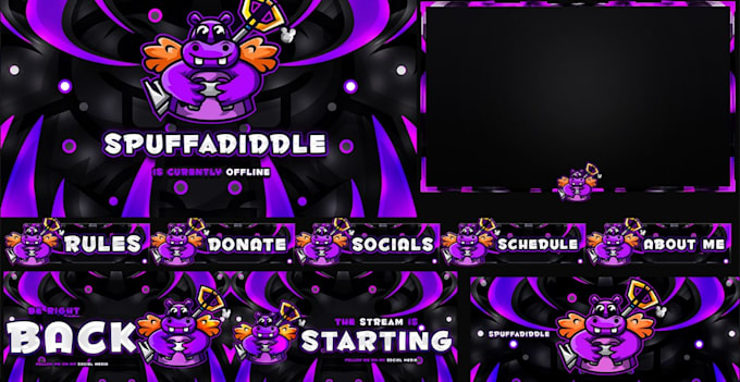 Gig Preview - Design cool custom static and animated twitch pack