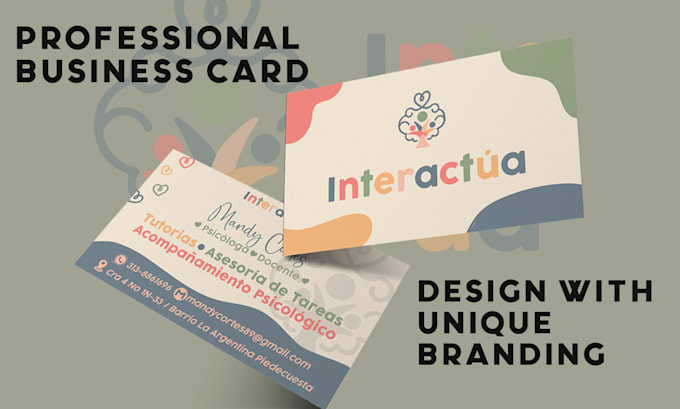 Gig Preview - Creative and elegant business card design for your brand