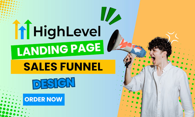 Gig Preview - Gohighlevel landing page design gohighlevel sales funnel setup