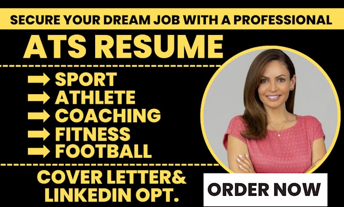 Gig Preview - Craft ats sport, athlete, coaching, fitness trainer, football, tennis resume