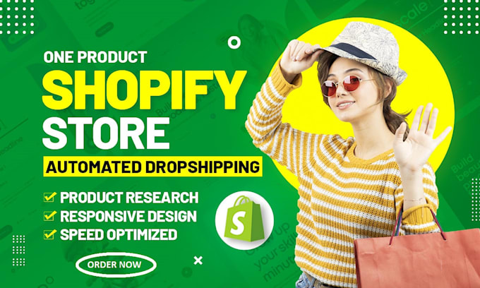 Gig Preview - Create shopify store, shopify dropshipping, shopify store design