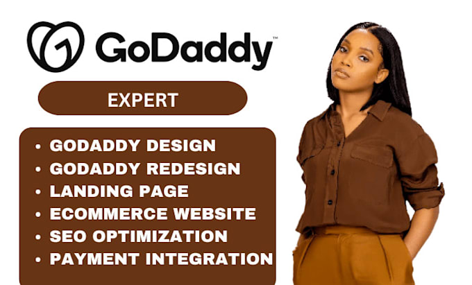 Gig Preview - Godaddy website design godaddy redesign godaddy website redesign godaddy