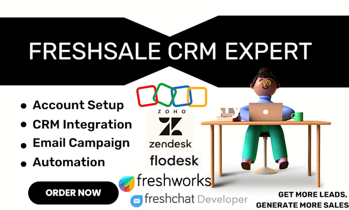 Gig Preview - Do freshworks freshdesk freshsales freshchat and zendesk CRM virtual assistant