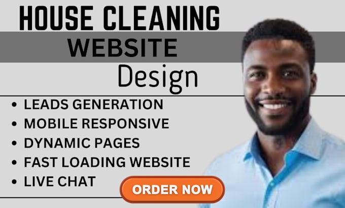 Gig Preview - Build housecleaning commercial cleaning office cleaning cleaning service website