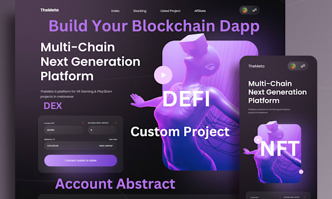 Gig Preview - Develope your custom dapp deploy your token on evm