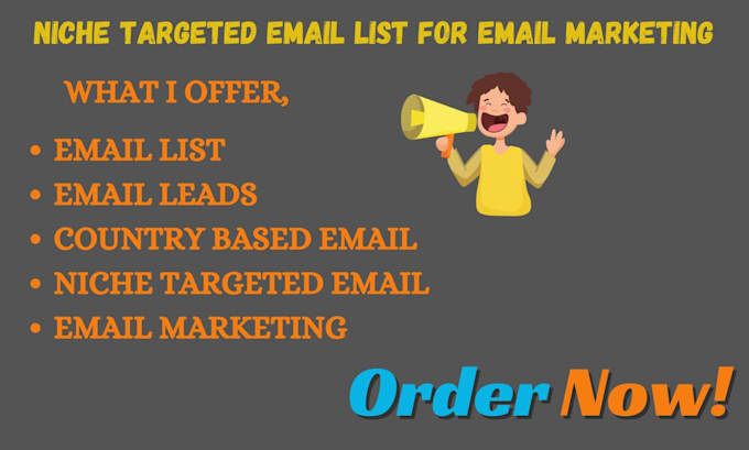 Gig Preview - Do verified niche targeted email list for your business