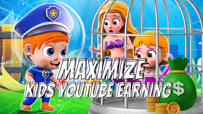 Gig Preview - Boost, monetize your animated kids youtube channel earning with proven tactics