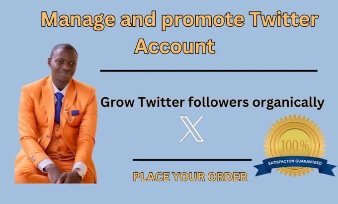 Gig Preview - Do twitter x promotion and marketing for fast organic growth of followers