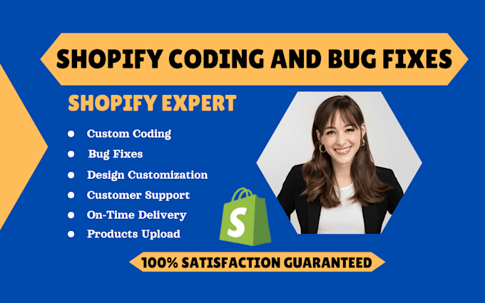 Gig Preview - Do shopify custom coding, bug fixes, and theme customization as a shopify expert