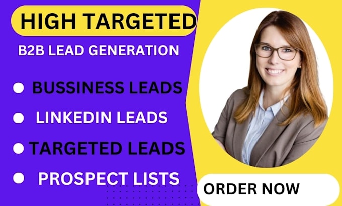 Gig Preview - Provide targeted b2b lead generation, linkedin lead, email list for any industry