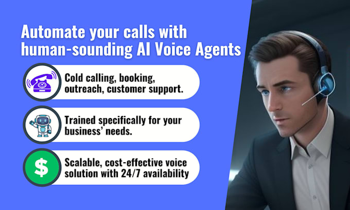 Gig Preview - Boost your sales with ai voice agents for cold calling and appointment setting