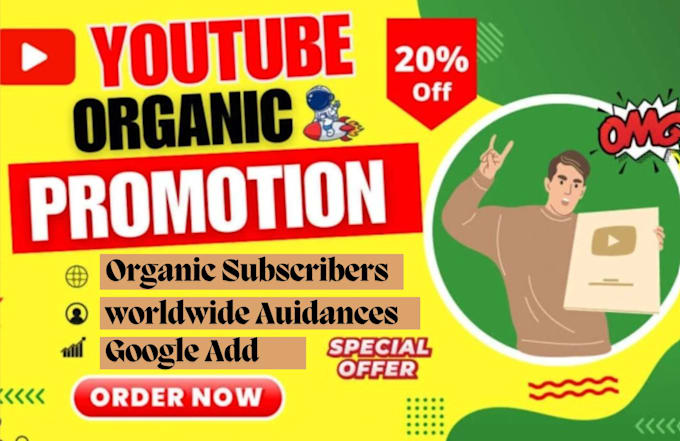 Gig Preview - Provide fast organic youtube channel promotion for monetiz