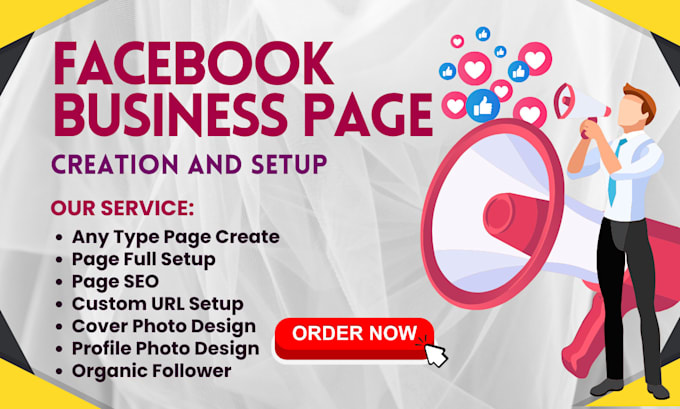 Gig Preview - Do facebook business page creation and full setup