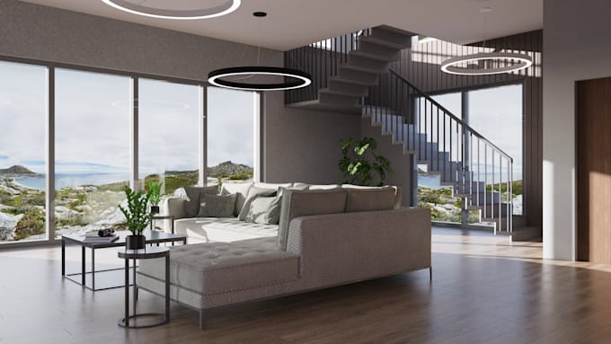 Gig Preview - Make realistic 3d rendering for your interior design