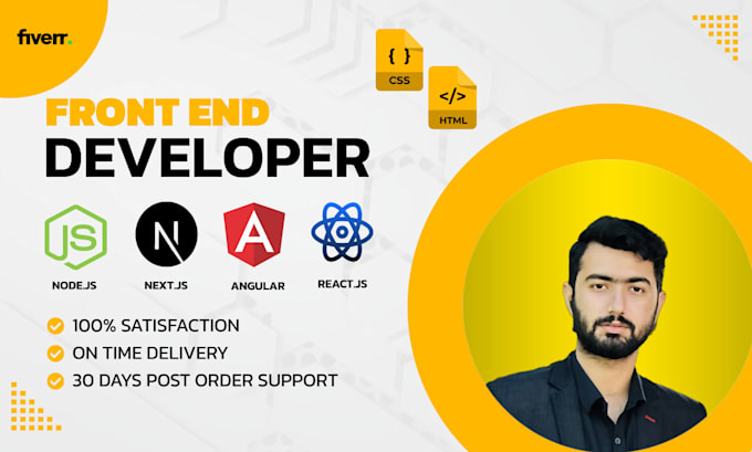 Gig Preview - Be your frontend  reactjs, nodejs developer   with angular and nextjs