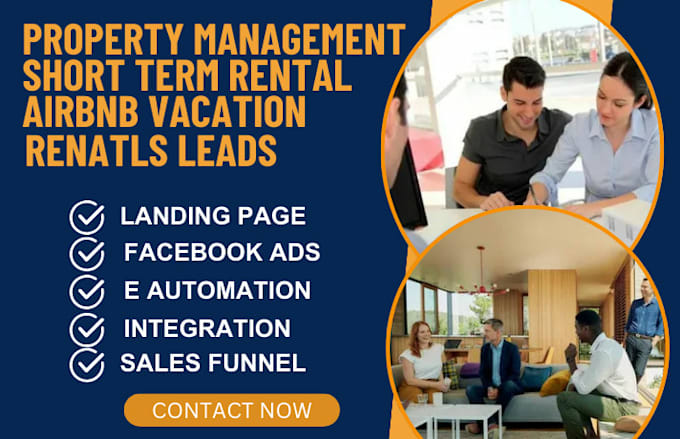 Gig Preview - Generate property management leads airbnb vacation leads short term rental leads