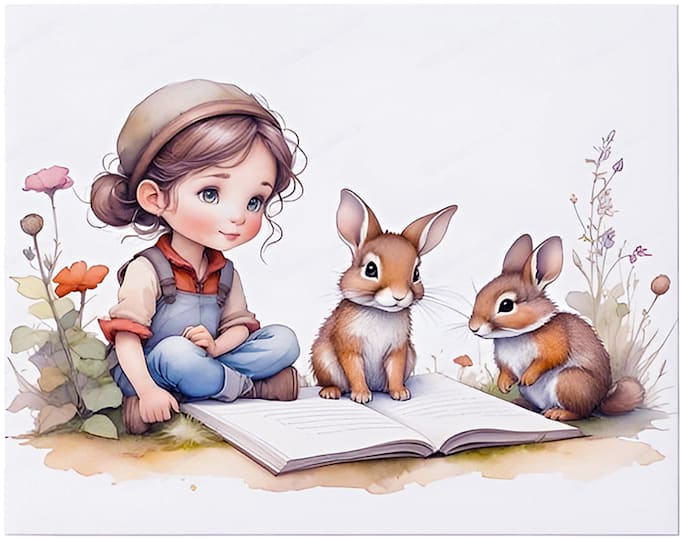 Bestseller - create children story book illustration watercolor