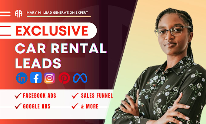 Gig Preview - Car rental leads car rental website design car dealership leads