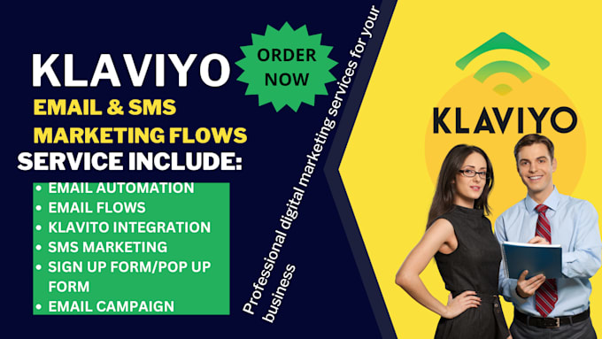 Gig Preview - Setup ecommerce email marketing flows in klaviyo