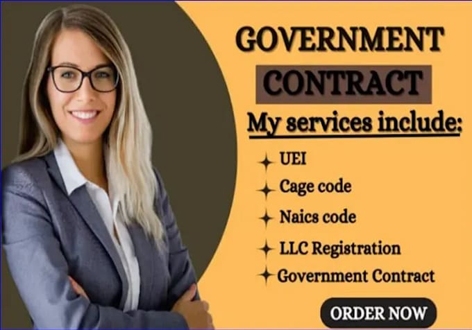 Gig Preview - Do government contract, cage code, sam gov registration, bid proposal