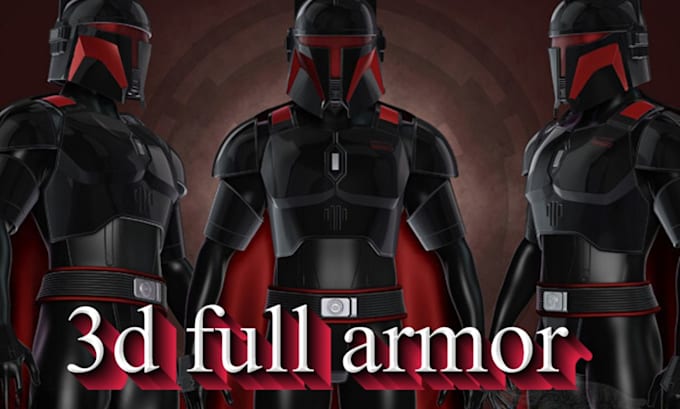 Gig Preview - Sculpt premium 3d wearable helmet armor, 3d mask 3d full cosplay armor suit