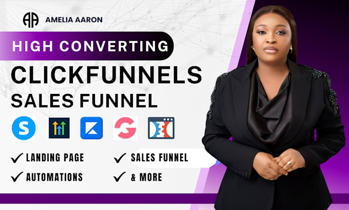 Gig Preview - Build high converting clickfunnels sales funnel, clickfunnels landing page