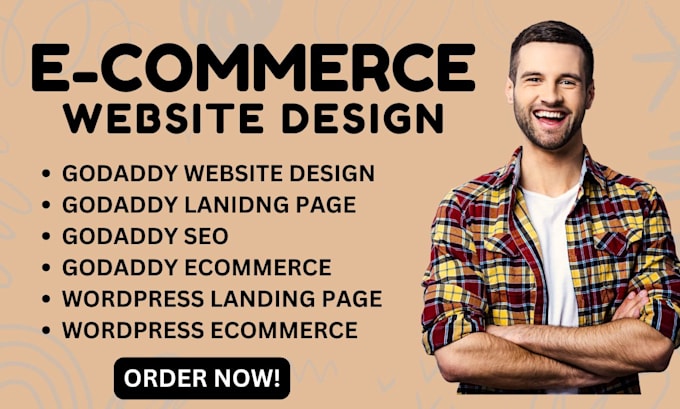 Gig Preview - Do ecommerce wordpress website design on godaddy, siteground, hostinger bluehost