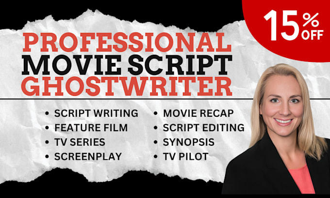 Bestseller - ghostwrite your movie script, screenwriting, screenplay, film script, tv series