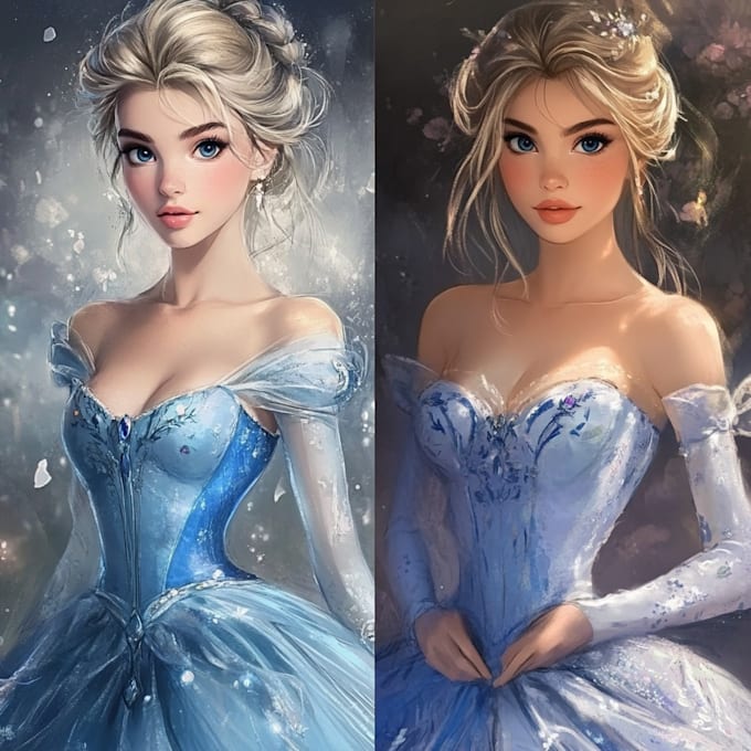 Gig Preview - Create a disney style portrait or any character design