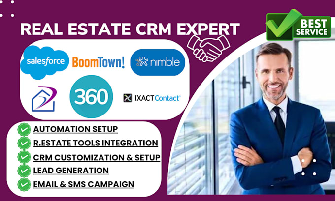 Gig Preview - Do salesforce nimble boomtown realtyjuggler realoffice360 ixact client look crm