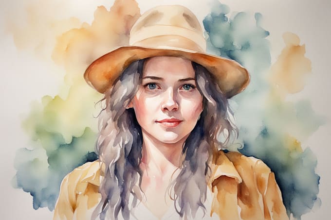 Gig Preview - Draw your portrait in watercolor