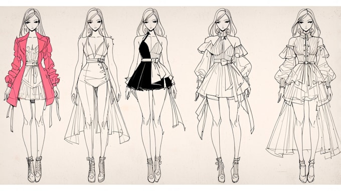 Gig Preview - Design your fashion collection and illustration