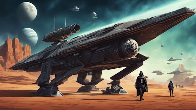 Bestseller - create star wars and sci fi illustration