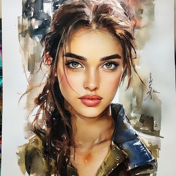 Gig Preview - Draw a professional watercolor painting portrait