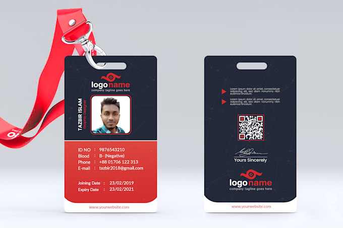 Gig Preview - Design  id card and lanyard within 24 hours