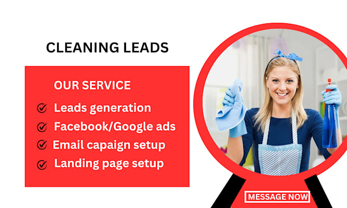 Gig Preview - Cleaning leads commercial cleaning leads cleaning website cleaning leads