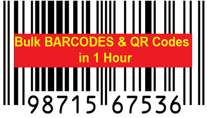 Gig Preview - Create high quality print ready barcodes from excel data with fast delivery