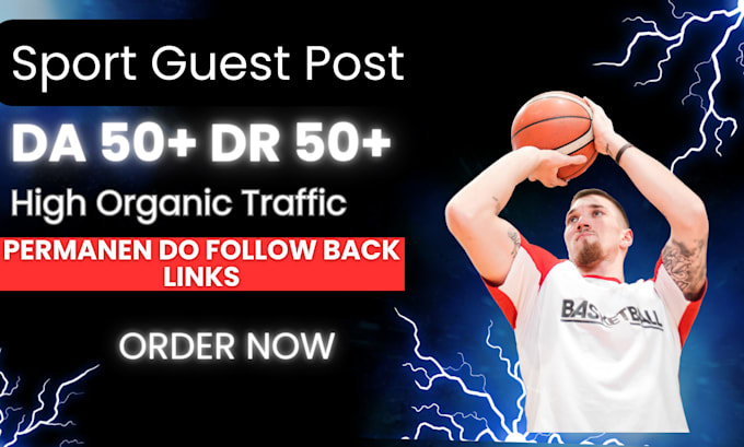 Bestseller - do high da sports guest post with authority backlinks