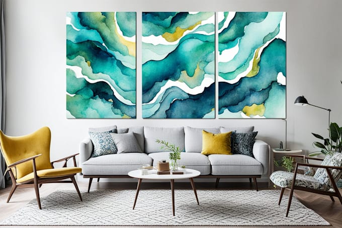 Gig Preview - Design abstract or watercolor wall art