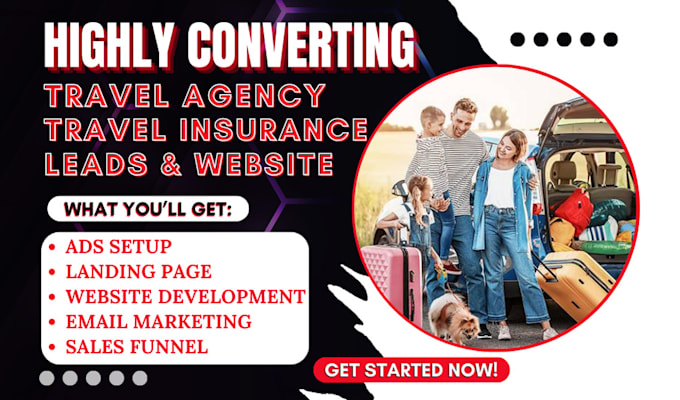 Gig Preview - Generate converting travel leads travel agency leads travel insurance leads