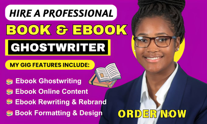 Gig Preview - Ghostwrite 30k ebook, ebook writer, non fiction ghostwriter, kindle book writer