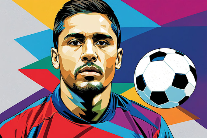 Gig Preview - Draw wpap pop art sport potrait