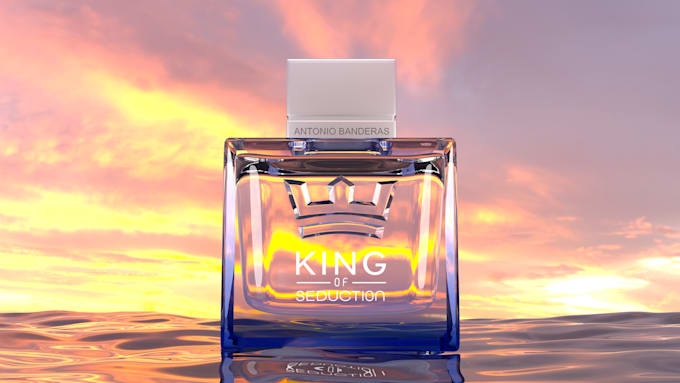 Gig Preview - 3d perfume bottle 3d perfume bottle design 3d perfume scent animation video cgi