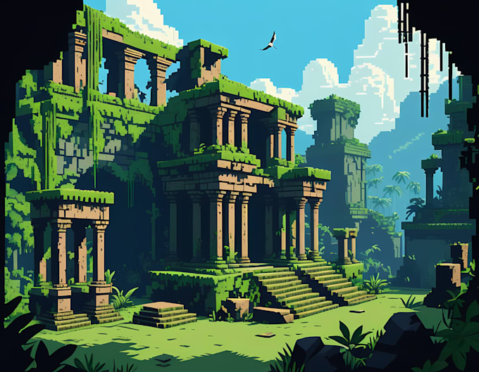 Gig Preview - Create stunning pixel art environments with ai